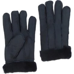 Mens Leather Sheepskin Gloves Nap Blue: DB-709