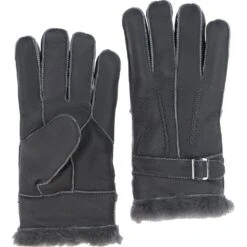 Mens Leather Sheepskin Gloves Nap Grey: DB-707