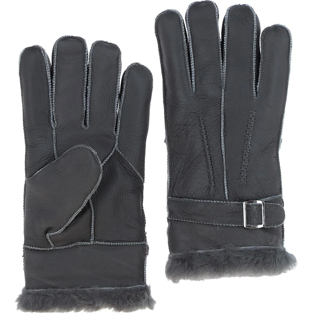 Mens Leather Sheepskin Gloves Nap Grey: DB-707