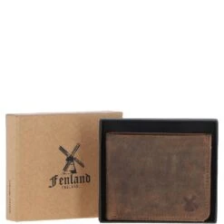 Men's RFID Protected Leather Wallet Mud/Black: FEN-552
