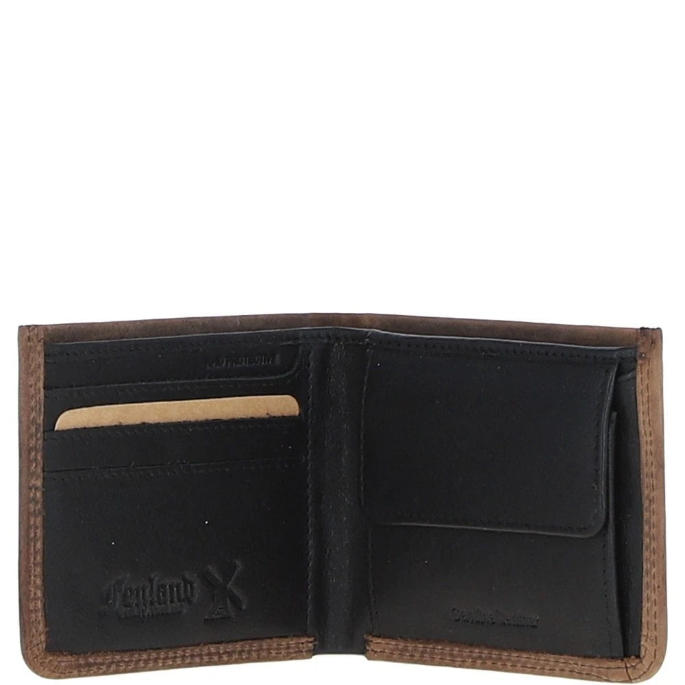 Men's RFID Protected Leather Wallet Mud/Black: FEN-552 - Image 2