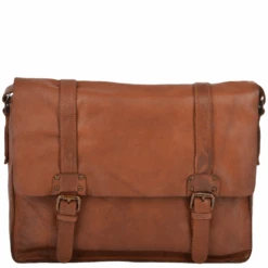 Mens Vintage Leather Messenger Bag Rust : 7996