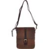 Mens Vintage Oily Hunter Leather Travel Bag Brown : Toby FB