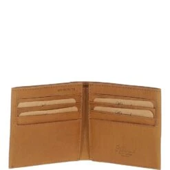 Men's Waxy Leather RFID Classic 6 Card Billfold Wallet Cognac: W-81