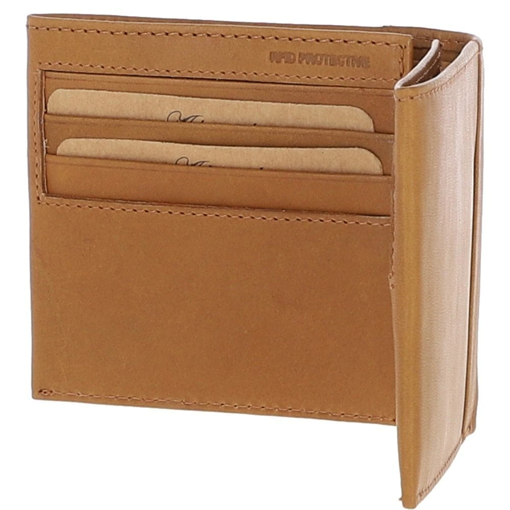 Men's Waxy Leather RFID Classic 6 Card Billfold Wallet Cognac: W-81 - Image 2