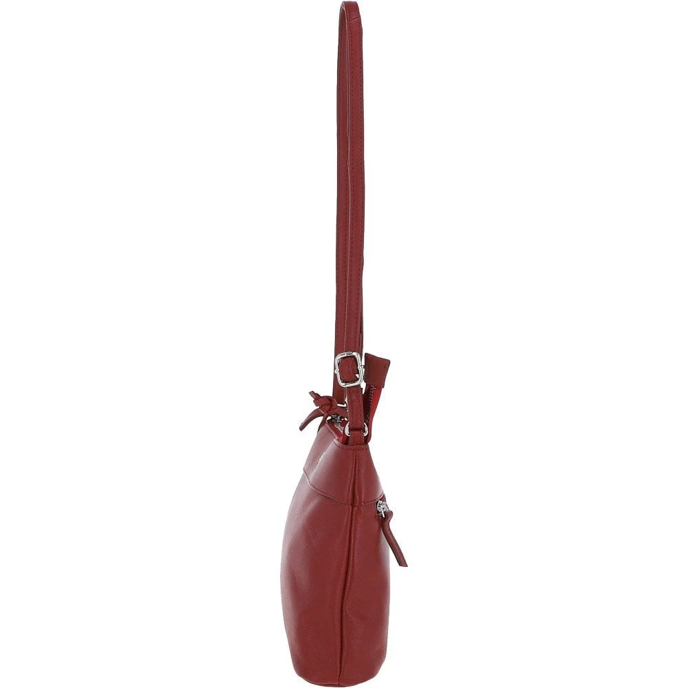 Mini Leather Shoulder Bag Red: AJ-630 - Image 3