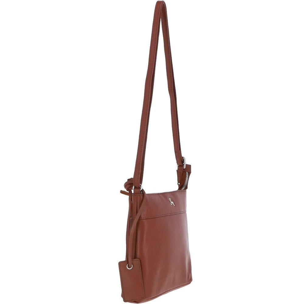 Mini Leather Shoulder Bag Tan: AJ-630 - Image 4