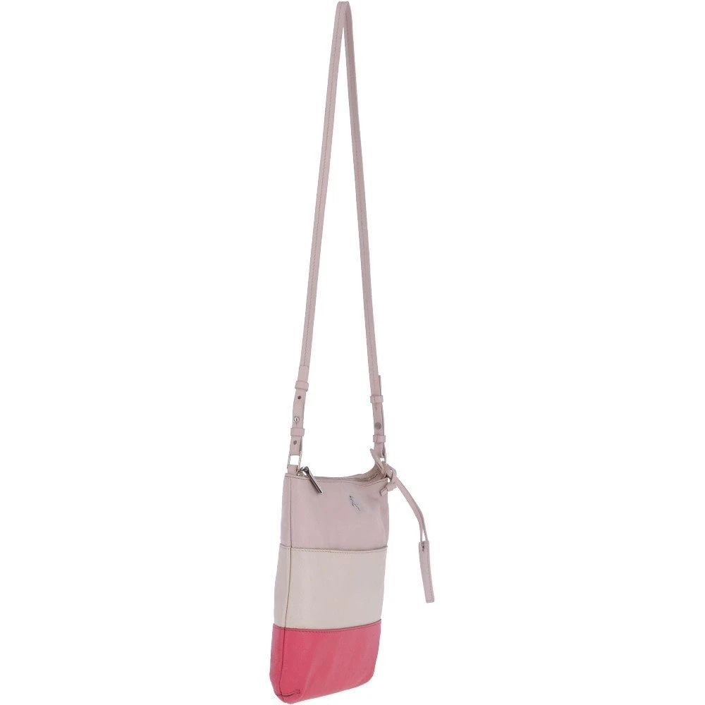 Multicoloured Zip Top Cross Body Bag Fuchsia Multi – Ela 1879 - Image 4