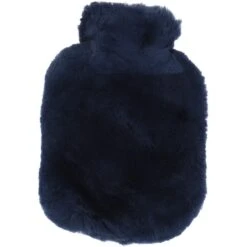 Natural Sheepskin Hot Water Bottle Cover Indigo: HW Bottle Cover