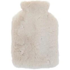 Natural Sheepskin Hot Water Bottle Cover Linen: HW Bottle Cover