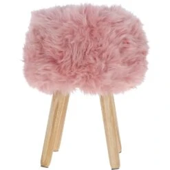 New Zealand Sheepskin Stool Rosa: NZ Stool