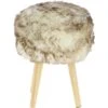 New Zealand Sheepskin Stool Wolf Tip: NZ Stool
