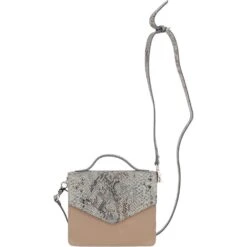 Patent Leather Snake Small Cross Body Bag Nude S Brown: AW0020
