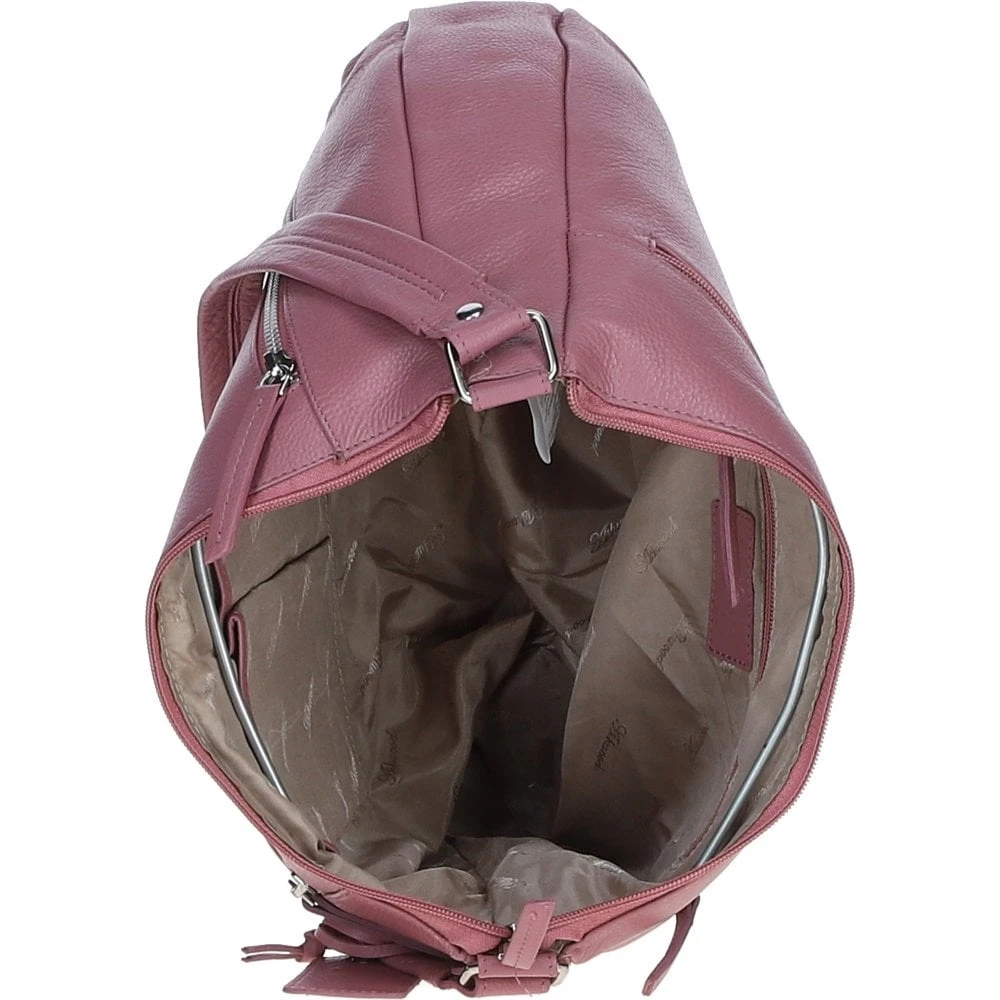 Premium Leather Shoulder Bag Dungannon: Cameo Rose - Image 2