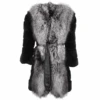 Raccoon And Rex Rabbit Cropped Sleeve Coat Black : Kaitlin