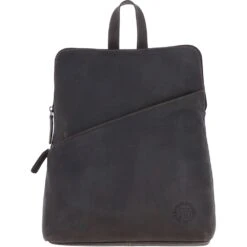 Real Leather Backpack With Multiple Pockets Brown: TOKYO