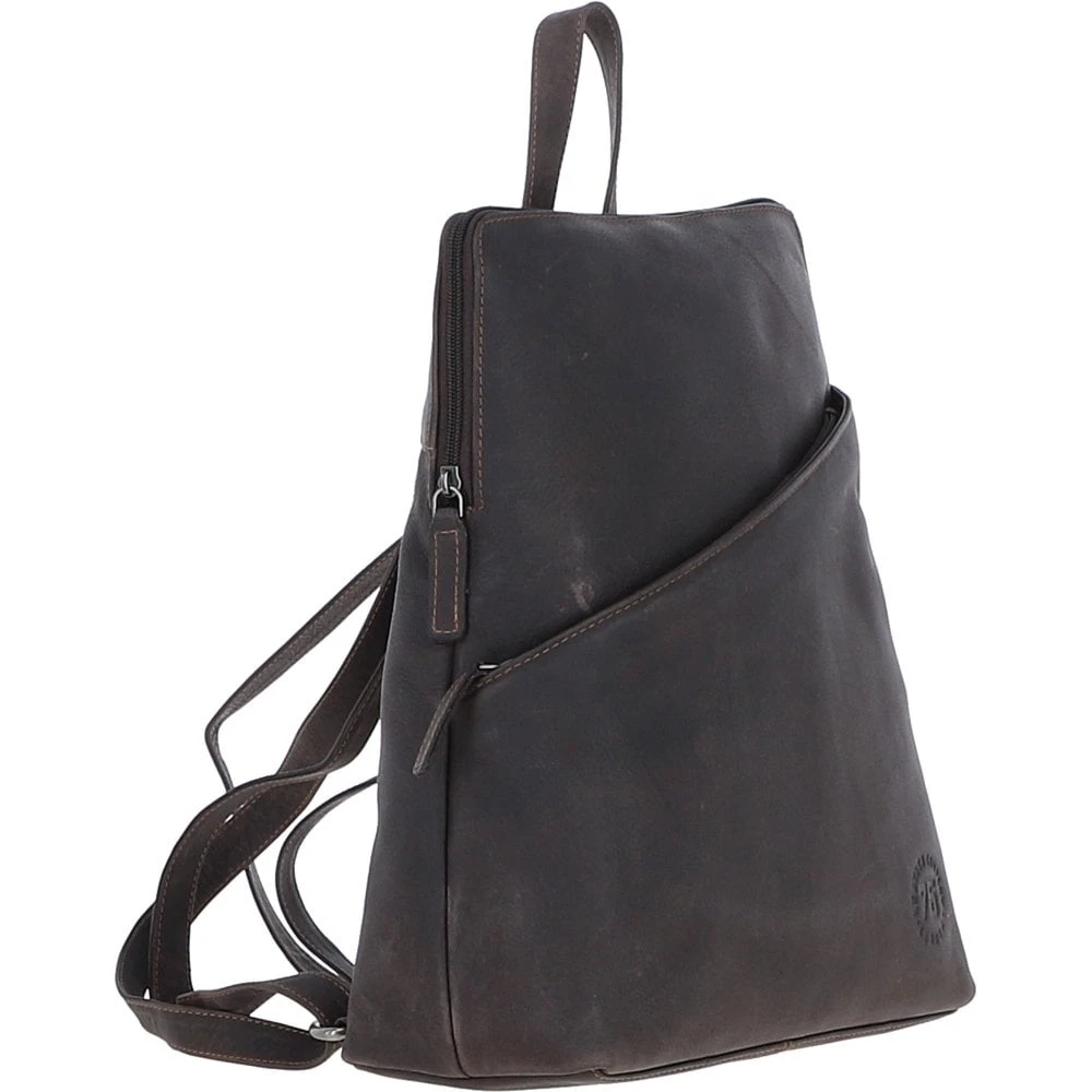 Real Leather Backpack With Multiple Pockets Brown: TOKYO - Image 4