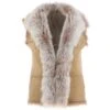 Reversible Toscana Suede Leather Gilet Camel : Kashmina