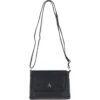 Rosea Flap Over Croc Print Real Leather Shoulder Bag Black/croc: MC6