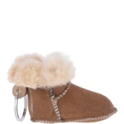 Sheepskin Boot Key Ring : Tan Multi