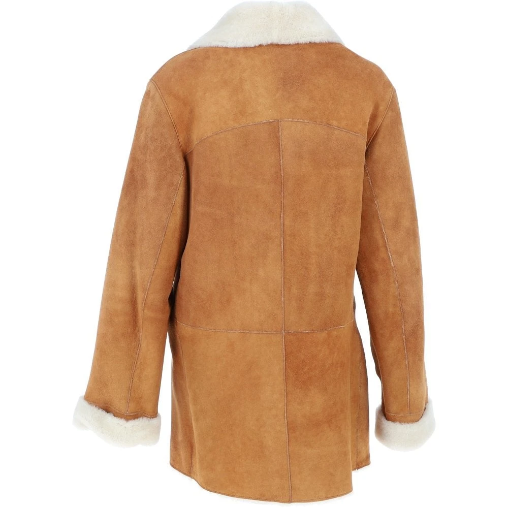 Sheepskin Coat Tan : Anthea - Image 3