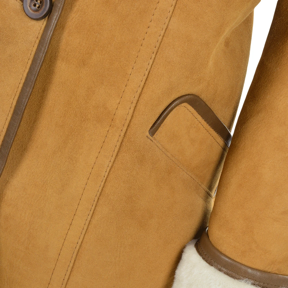 Sheepskin Coat Tan : Florence - Image 4