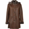 Sheepskin Duffle Coat Tobacco : Lynette