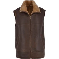 Sheepskin Gilet Camel Antique : Norden