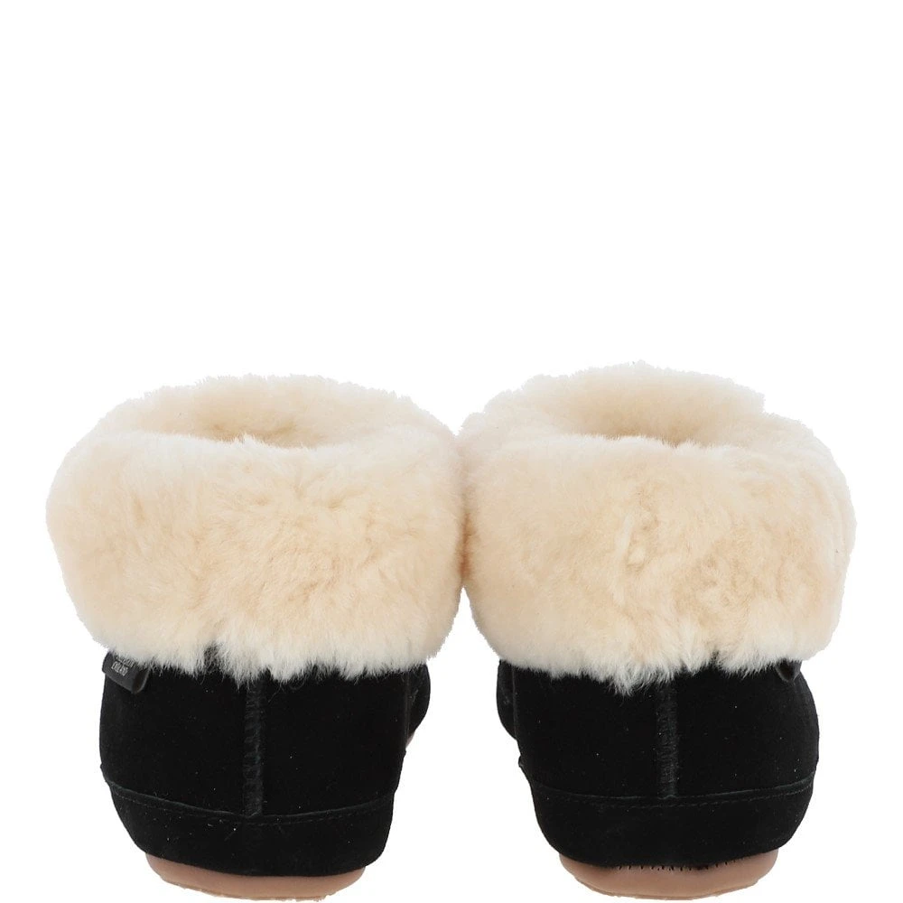 Sheepskin Slippers Black Silver: Ladies Booties - Image 3