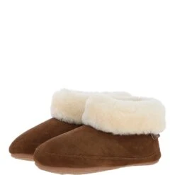 Sheepskin Slippers Chestnut: Ladies Booties