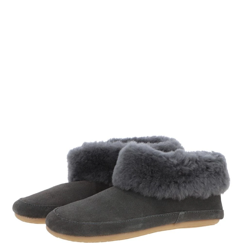 Sheepskin Slippers Grey : Ladies Booties