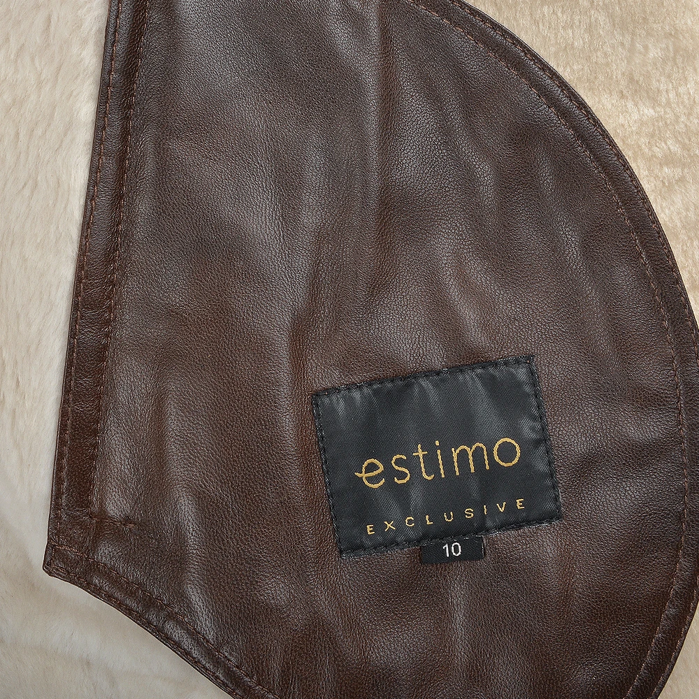 Side Zip Biker Sheepskin Pilot Jacket Whiskey/cream: Micaela - Image 5