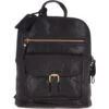 Small Vintage Leather Backpack Black – G25
