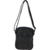 Small Vintage Wash Leather Travel Bag Black : GIN