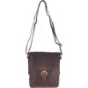 Small Vintage Wash Leather Travel Bag Brandy : G-31
