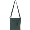 Tab Small Zip Top Leather Cross Body Bag Bottle Green