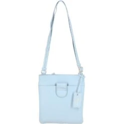 Tab Small Zip Top Leather Cross Body Bag Ice