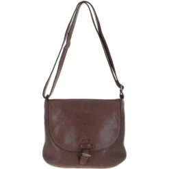Tablet Friendly Medium Vintage Leather Bag Brandy: D-91