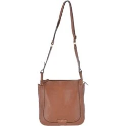 The Bridge Full Grain Italian Leather Shoulder Bag Havana Gold - 040715 1P 2C NH