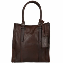 The Bridge Italian Bag Unisex Shopper Work Bag Dark Brn/ruthenium - 065004 1P 1B NH