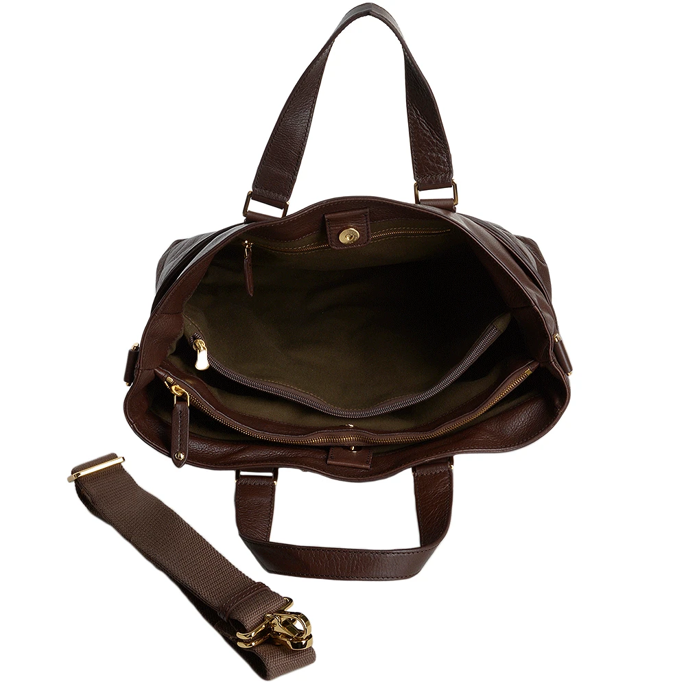 The Bridge Italian Large Travel Work Bag Brown - 064474 1H 14 NH - Image 5