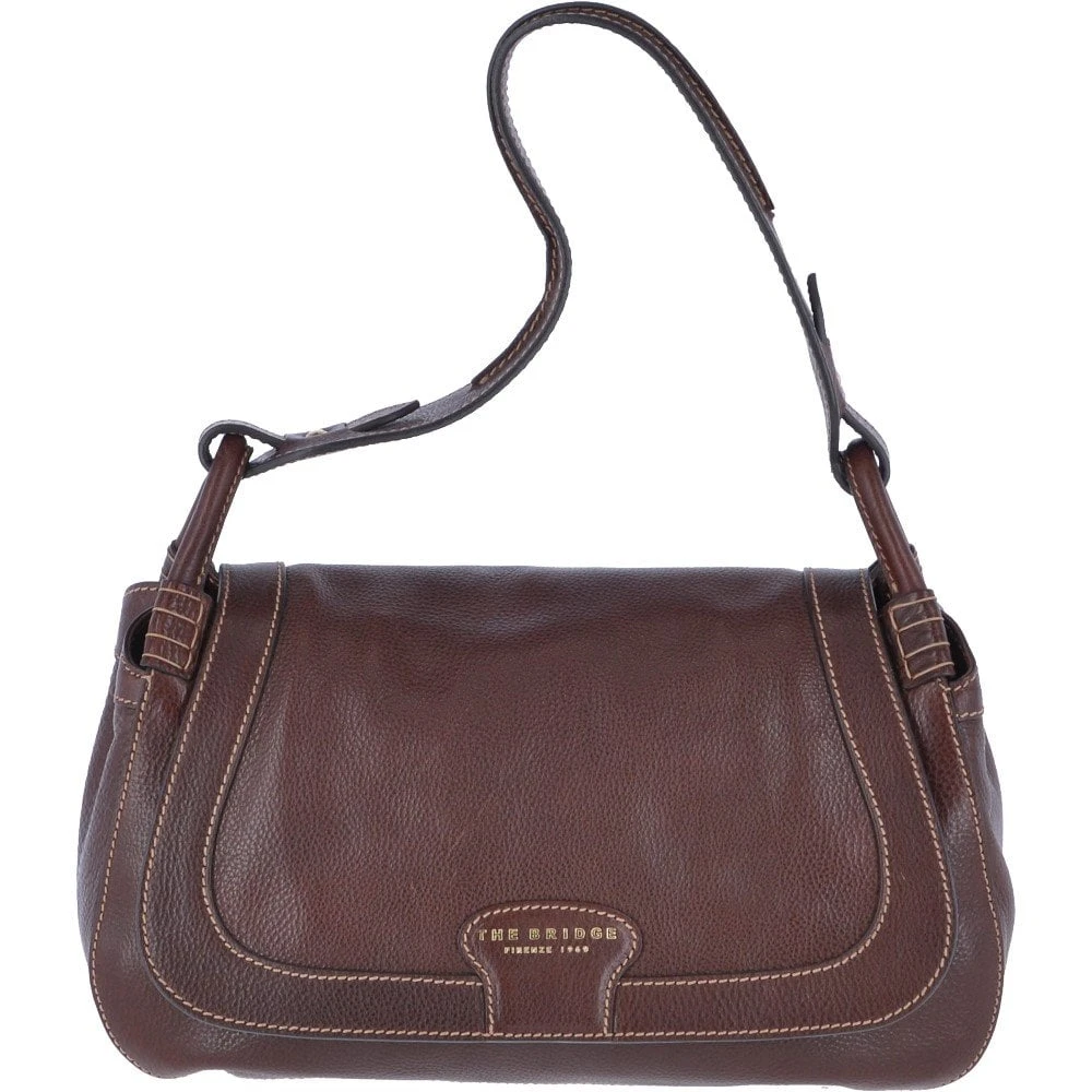 The Bridge Medium Italian Shoulder Bag Brown - 0407251P