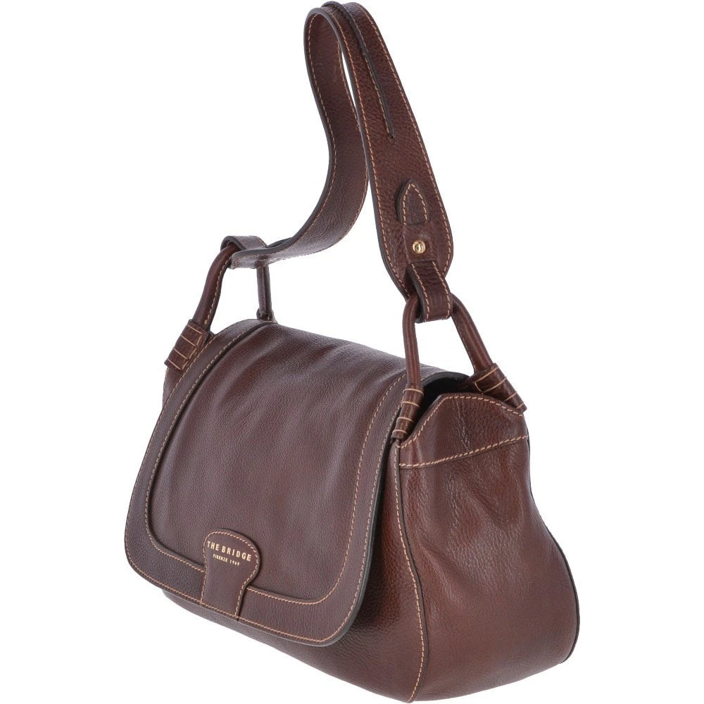 The Bridge Medium Italian Shoulder Bag Brown - 0407251P - Image 2