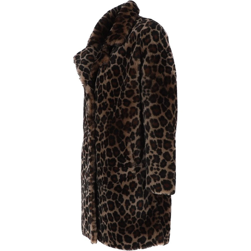 Three-Quarter Leopard Print Skeepskin Coat: Aria - Image 2
