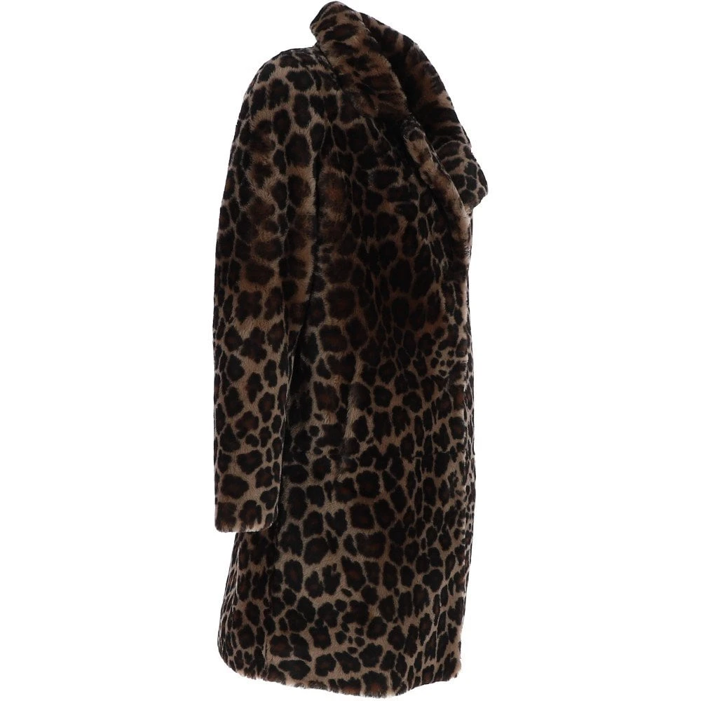 Three-Quarter Leopard Print Skeepskin Coat: Aria - Image 4