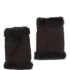 Toscana Suede Leather Fingerless Gloves Brown: DB 1034