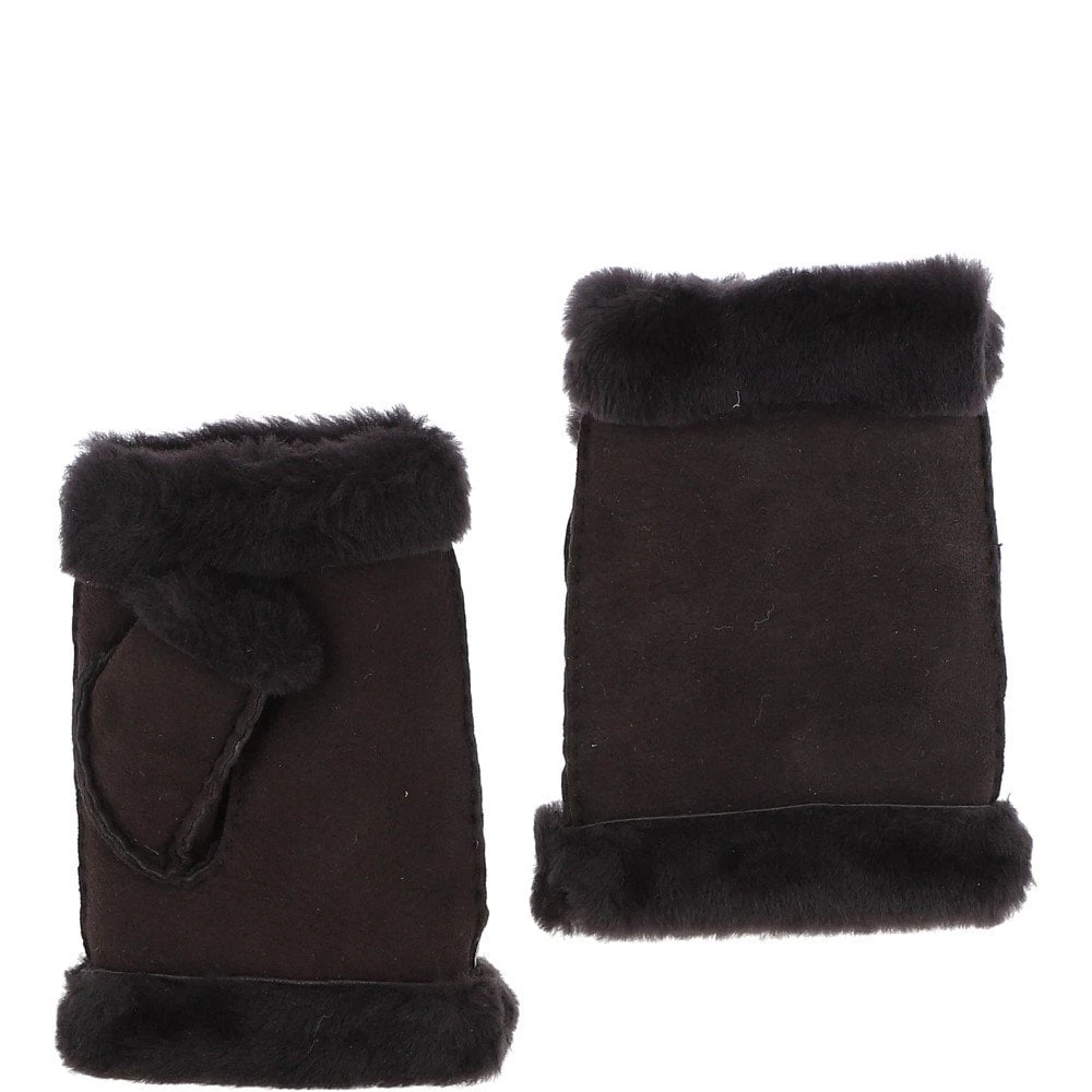 Toscana Suede Leather Fingerless Gloves Brown: DB 1034