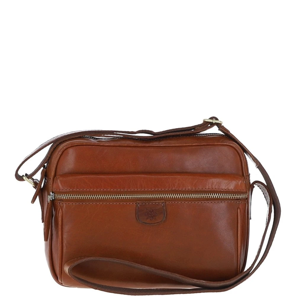 Unisex Leather Body Bag – Honey: T-72 - Image 2
