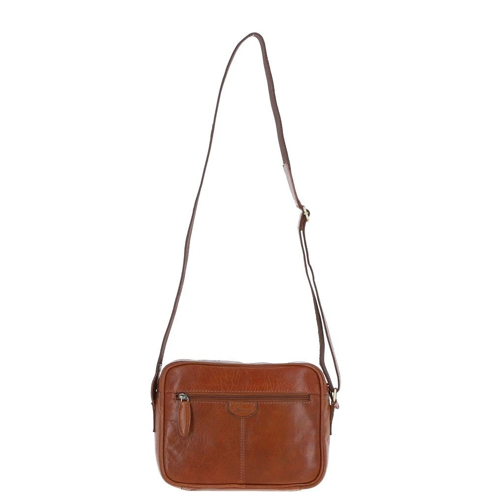 Unisex Leather Body Bag – Honey: T-72 - Image 4