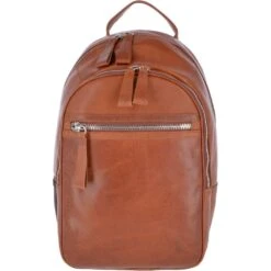 Unisex Leather Oily Hunter Backpack Tan : 1663